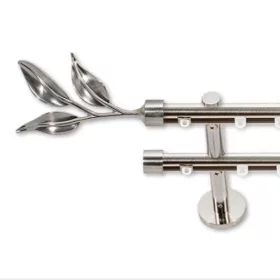   Landhouse 19mm belső csúszású dupla fém karnis inox Olajág véggel