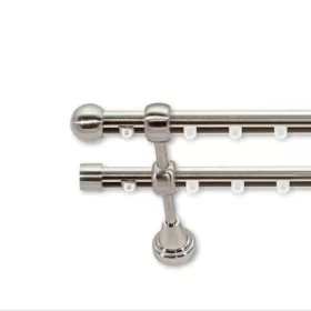   Landhouse 19mm belső csúszású dupla fém karnis inox Gömb véggel