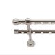 Landhouse 19mm belső csúszású dupla fém karnis inox Gömb véggel