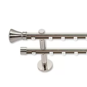   Landhouse 19mm belső csúszású dupla fém karnis inox Kubo véggel