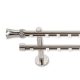 Landhouse 19mm belső csúszású dupla fém karnis inox Madonna véggel