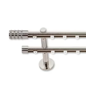   Landhouse 19mm belső csúszású dupla fém karnis inox Royal véggel