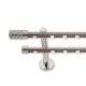 Landhouse 19mm belső csúszású dupla fém karnis inox Royal véggel