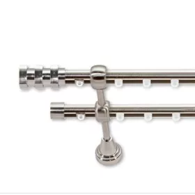   Landhouse 19mm belső csúszású dupla fém karnis inox Bono véggel