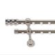 Landhouse 19mm belső csúszású dupla fém karnis inox Bono véggel