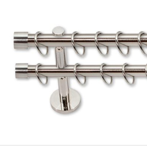 Landhouse 19mm karnis dupla inox Cilinder véggel