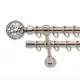 Landhouse 19mm karnis dupla inox Moon véggel