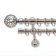 Landhouse 19mm karnis dupla inox Moon véggel