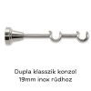 Landhouse 19mm karnis dupla inox Madonna véggel