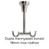 Landhouse 19mm karnis dupla inox Madonna véggel