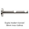Landhouse 19mm karnis dupla inox Madonna véggel