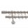 Landhouse 19mm karnis dupla inox Royal véggel