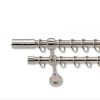 Landhouse 19mm karnis dupla inox Grip véggel