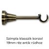 Landhouse 19mm karnis réz antik színben Madonna véggel