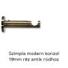 Landhouse 19mm karnis réz antik színben Madonna véggel