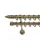 Landhouse 19mm karnis dupla réz antik Bullet véggel