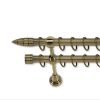 Landhouse 19mm karnis dupla réz antik Bullet véggel