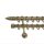 Landhouse 19mm karnis dupla réz antik Bullet véggel