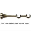 Landhouse 19mm karnis dupla réz antik Bullet véggel