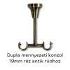 Landhouse 19mm karnis dupla réz antik Olajág véggel