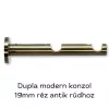Landhouse 19mm karnis dupla réz antik Bono véggel