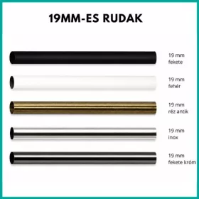 19mm rúd, több színben és méretben