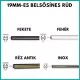 19mm belső sínes rúd több színben és méretben