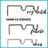 Dupla oldalfali konzol 16mm-es karnishoz inox