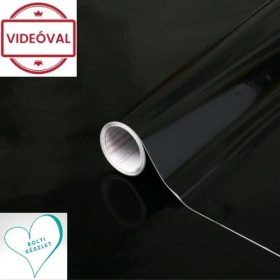 Fényes fekete öntapadós fólia Schwarz 200-1272