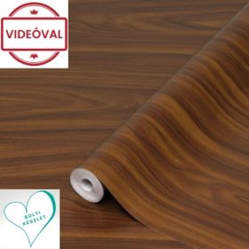   Faerezetű öntapadós fólia sötét dió Walnuss dunkelbraun 200-1682