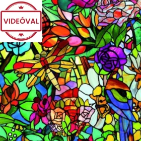   Üvegfólia  öntapadós ólomüveg mintás Tulia 200-3231Kifutó