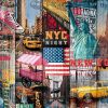 Színes amerikai mintás öntapadós fólia Manhattan 200-3234. NYC TAXI
