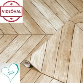 Chevron barna halszálkás öntapadós fólia 200-8345