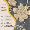 Silva Essence kék alapon barna klasszikus virág mintás selyemfényű tapéta 21119
