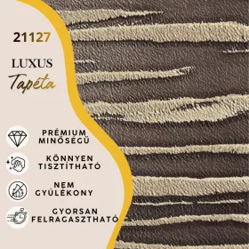   Silva Essence barna/arany vízszintesen csíkozott selyemfényű tapéta  21127