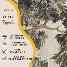   Silva Essence szürke alapon kék/zöld/bronz fás selyemfényű tapéta 21132