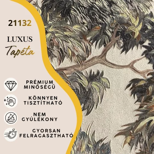 Silva Essence szürke alapon kék/zöld/bronz fás selyemfényű tapéta 21132