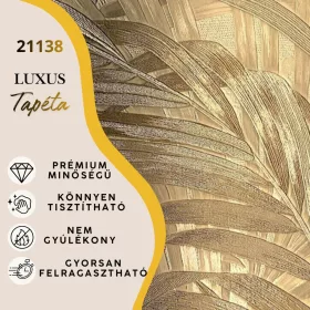   Silva Essence bézs/arany levél mintás selyemfényű tapéta 21138