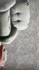 Silva Essence zöld/szürke levél mintás selyemfényű tapéta 21139