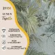 Silva Essence világoskék alapon zöld/türkiz dzsungel mintás selyemfényű tapéta 21156