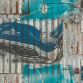 Kék autós tapéta 212402