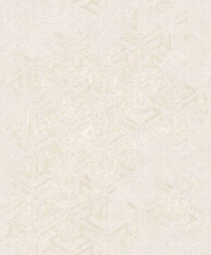 Fiesta drapp csillogó arany geometira mintás tapéta  21550-3