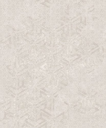 Fiesta szürkésbarna árnyalatokban játszó geometria mintás tapéta  21550-4