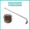 Kihajtható vitrázsrúd 12mm nemesacél szín