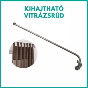 Kihajtható vitrázsrúd 12mm nemesacél szín