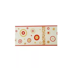 Téglavörös-bézs körös bordűr 227-056