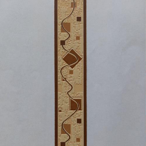 3,5 cm bézs-kávébarna geometriai mintás tapétaszegély 227-088
