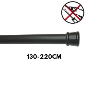 Feszített rúd Gardinia 26/23 matt fekete 130-220 cm