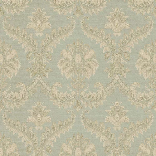 Classic & Elegant Imperial  zöld alapon barna klasszikus mintás tapéta 23605