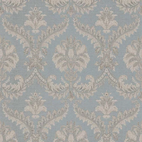 Classic & Elegant Imperial kék alapon barna klasszikus mintás tapéta 23606